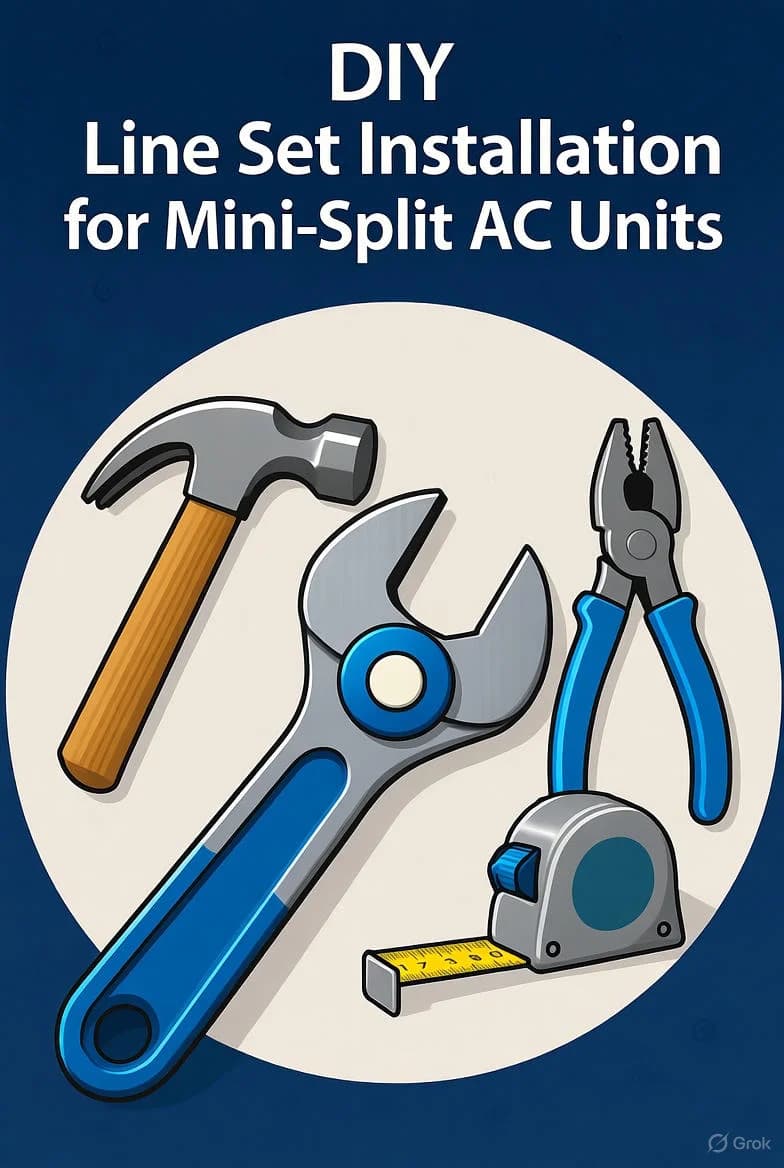 Are DIY mini splits really DIY — homeowner tools and pre-charged line set laid out for a self-install