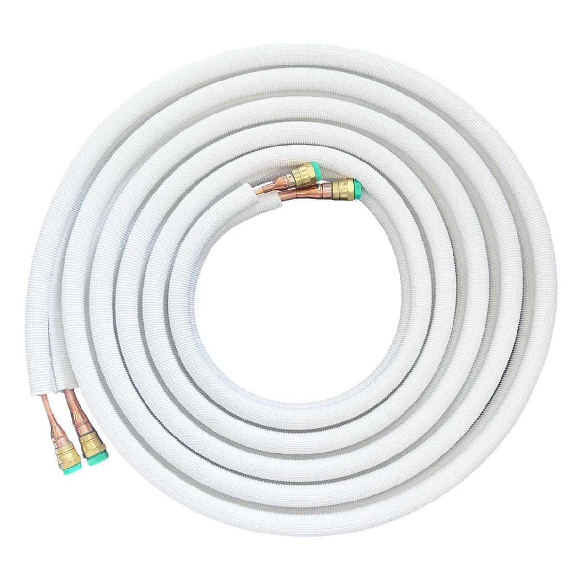 Pre-charged line set mini split — Zone Air R454B refrigerant line set pre-loaded and sealed with quick-connect fittings for DIY installation