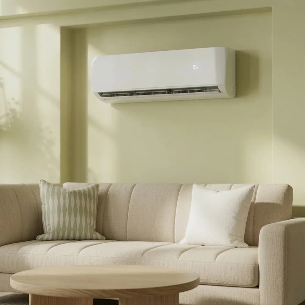 Single zone DIY mini split indoor unit — Zone Air wall-mounted evaporator head, USA quality and built for easy DIY installation, heating and cooling one room