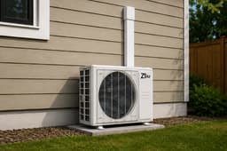 Zone Air multi zone mini split outdoor condenser with lineset cover