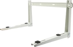 Outdoor condenser mounting bracket — heavy-duty galvanized steel wall mount for mini split units, holds 550 lbs, shown folded for install