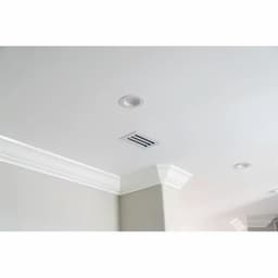 Concealed ducted mini split with flush ceiling supply register