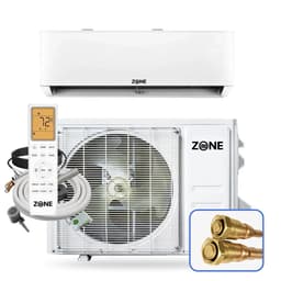 18,000 BTU 230V DIY mini split — wall mount ductless heat pump with 23.5 SEER2, Up to 900 sq ft coverage, pre-charged lineset, shown wall-mounted
