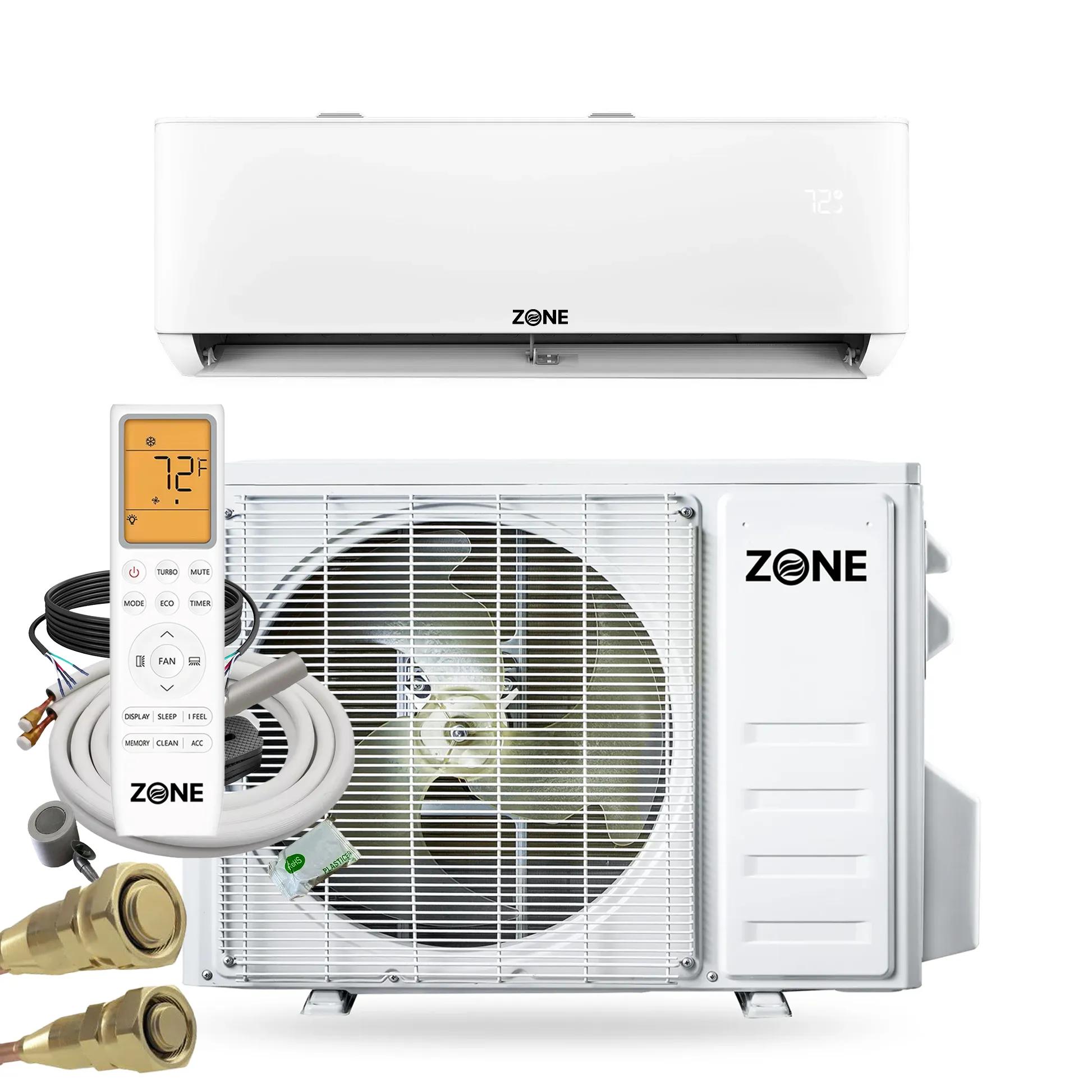 DIY HVAC system — Zone Air ductless mini split heat pump that replaces a ducted central HVAC system