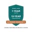 Extended warranty — 7-year parts, 10-year compressor