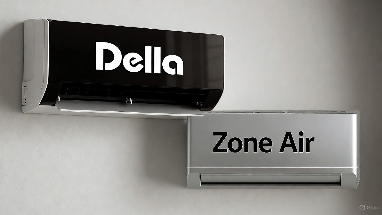 Della vs Zone Air unit comparison showing side-by-side analysis of specifications and features