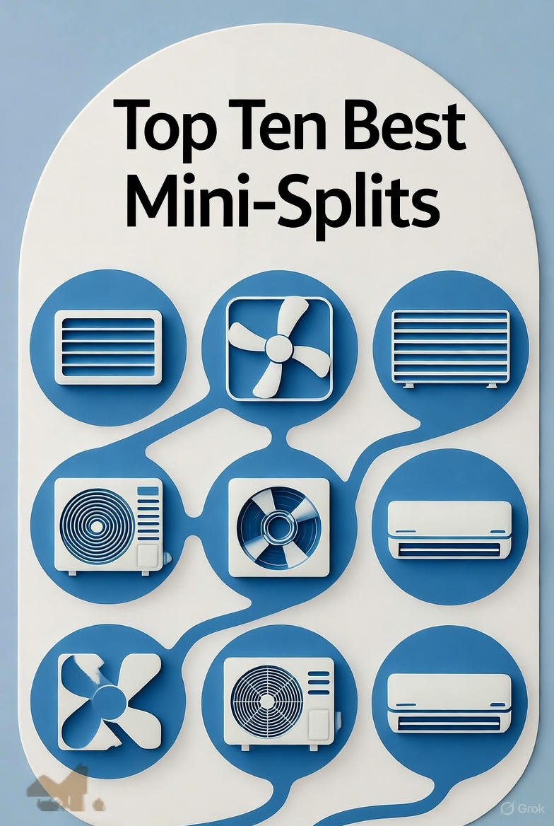 Top 10 mini-splits best units comparison with detailed icons and specifications