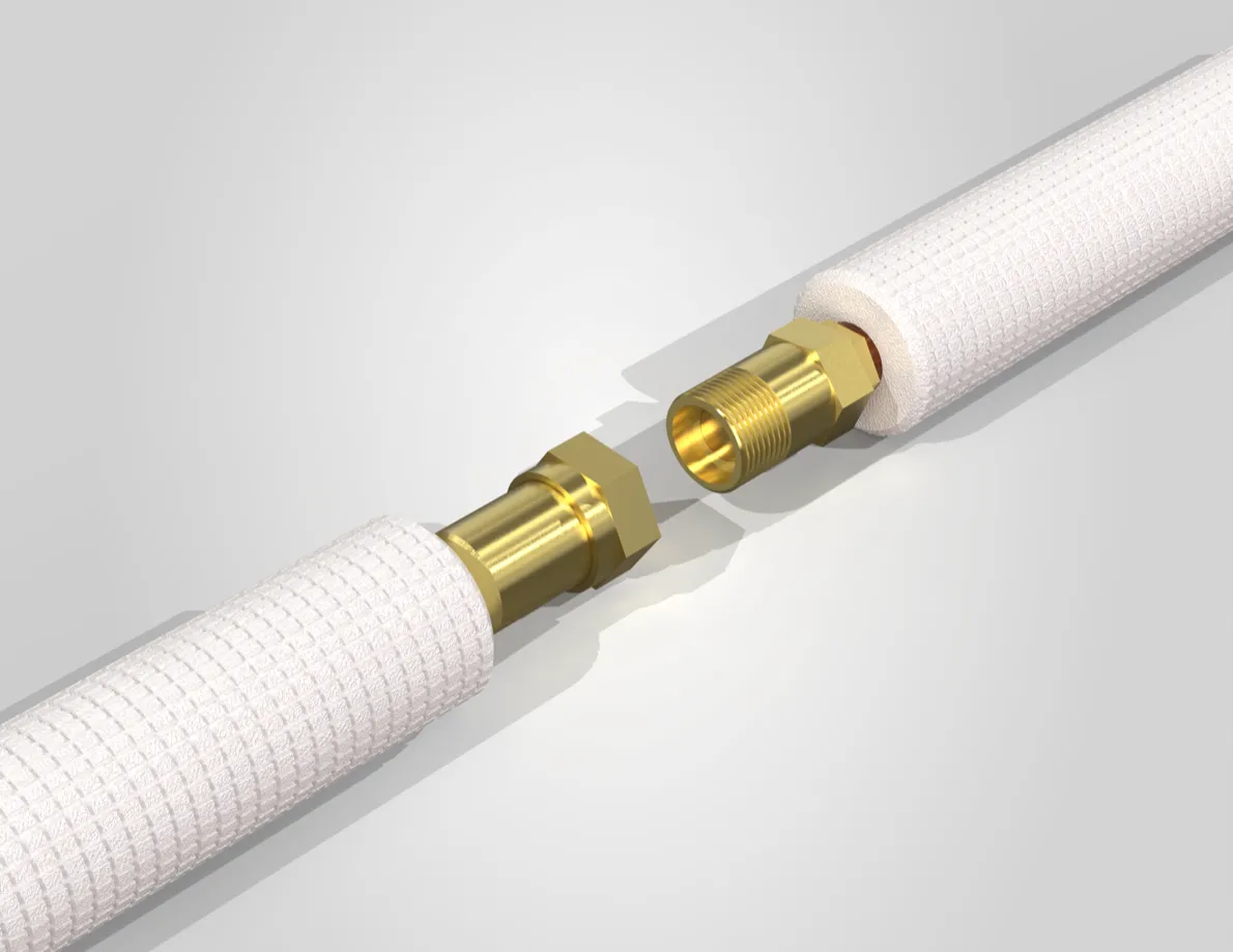 Quick-Connect Fittings Separated